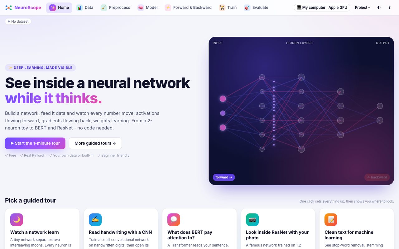 NeuroScope - see inside a neural network